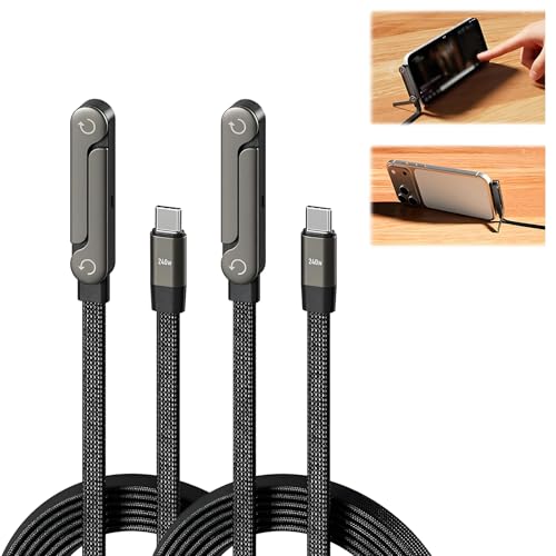 Amazon.co.jp: 240W 急速充電ケーブル 2in1 スマホスタンド機能 1.5m